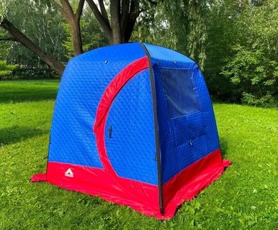 Палатка-баня MORZH Lux 1 окно (синий/красный)