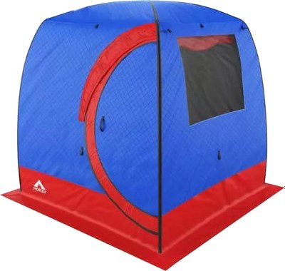 Палатка-баня MORZH Lux 2 окна (синий/красный) - фото