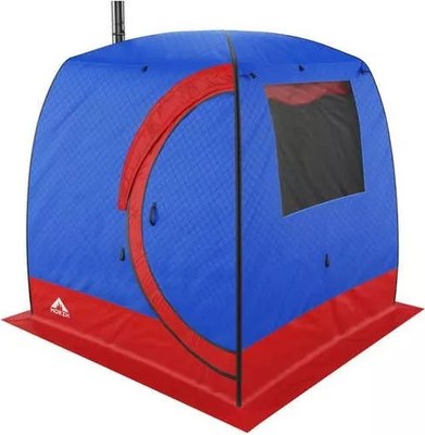 Палатка-баня MORZH Lux 2 окна (синий/красный)