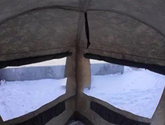 Палатка-баня MORZH Lux 2 окна (синий/красный)