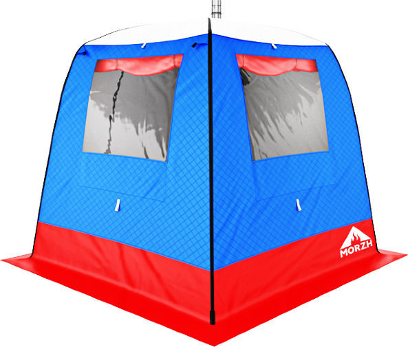 Палатка-баня MORZH Lux 2 окна (триколор) - фото