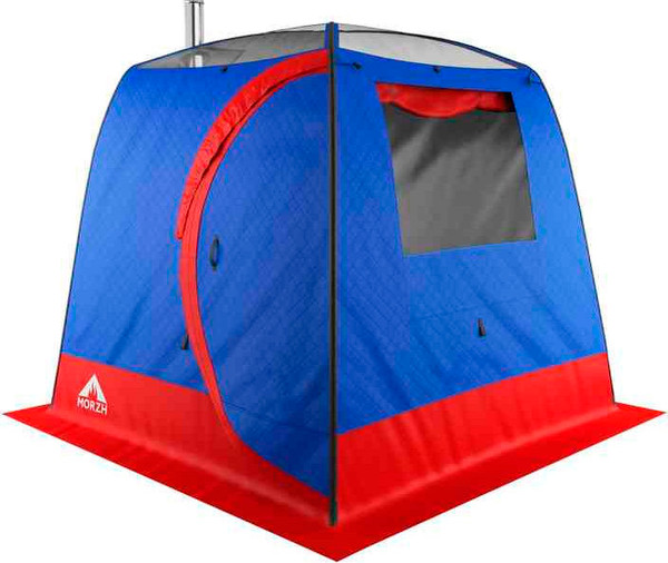 Палатка-баня MORZH Sky Lux 1 окно (синий/красный) - фото