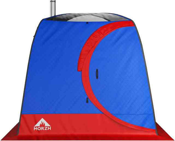 Палатка-баня MORZH Sky Lux 1 окно (синий/красный)