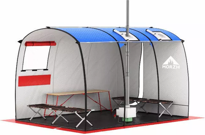 Палатка-баня MORZH Max (синий/красный)