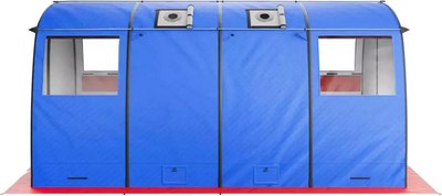 Палатка-баня MORZH Max XL (синий/красный)