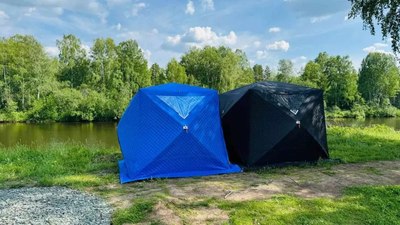 Палатка-баня MORZH Куб XL (синий)