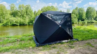 Палатка-баня MORZH Куб XL (черный)