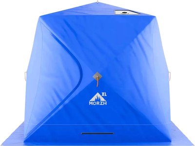 Палатка-баня MORZH Куб XL Light с внутренним тентом (синий) - фото