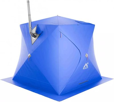 Палатка-баня MORZH Куб XL Light с внутренним тентом (синий)