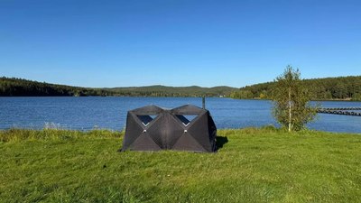 Палатка-баня MORZH Куб дубль (синий)