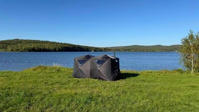 Палатка-баня MORZH Куб дубль (синий)