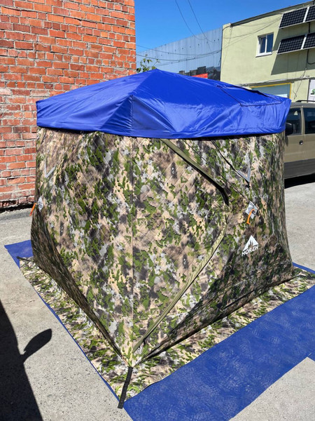 Туристический тент MORZH Влагозащитный Куб XL (синий)