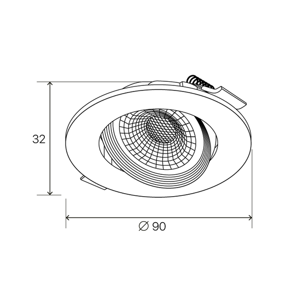 Точечный светильник LuminArte LDL01-7W-R-3К
