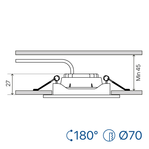 Точечный светильник LuminArte LDL01-7W-R-4К