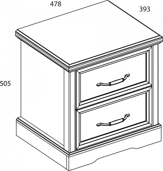 Прикроватная тумба Anrex Toscana 2S