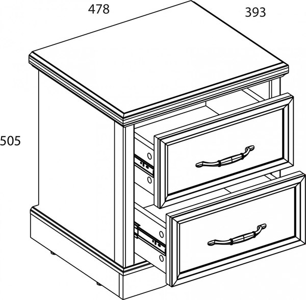 Прикроватная тумба Anrex Toscana 2S