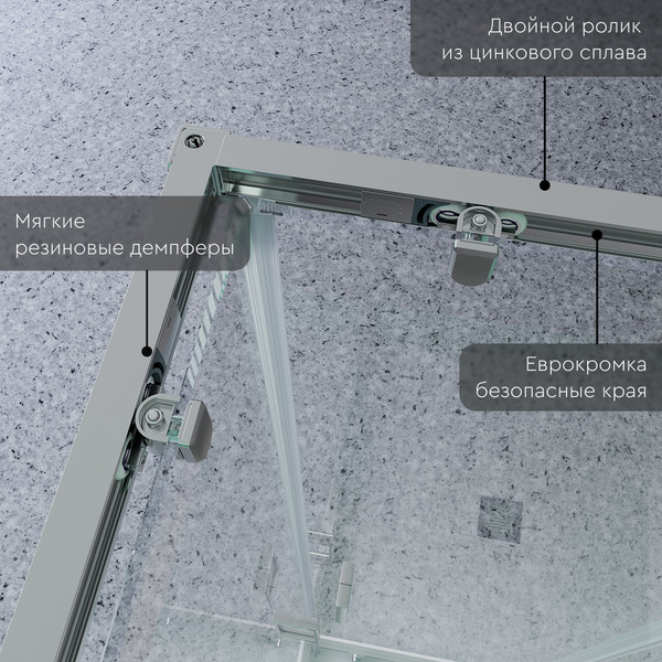 Душевой уголок Benetto BEN_901_BL_C 1950x800x800