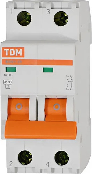 Выключатель автоматический TDM ВА47-29 2Р 5А 4.5кА D / SQ0206-0152 - фото