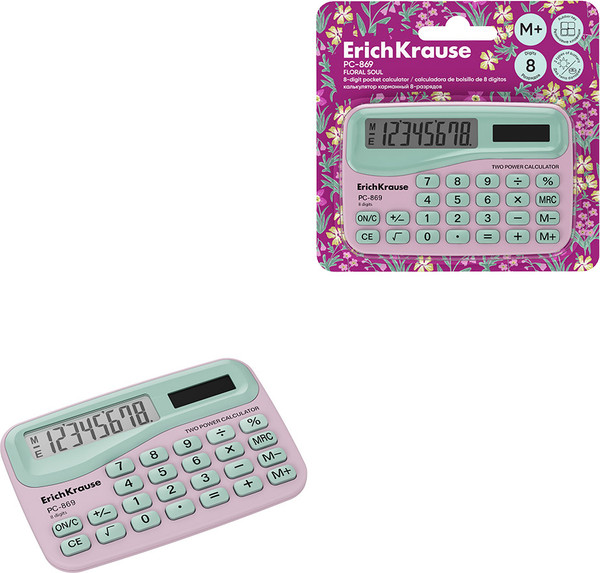 Калькулятор Erich Krause 8-разрядов PC-869 / 62748