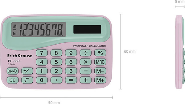 Калькулятор Erich Krause 8-разрядов PC-869 / 62748
