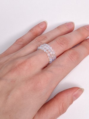 Кольцо Wolves Лунный камень Тройное 5428 - фото