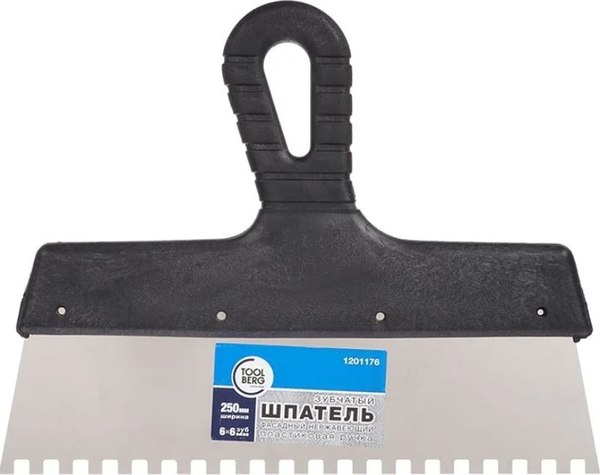 Шпатель Toolberg Фасадный зубчатый 6x6мм 250мм - фото