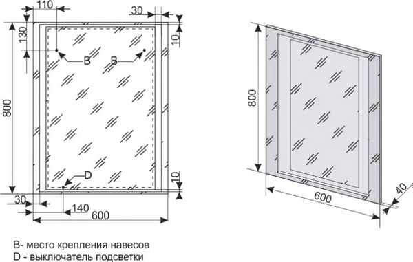 Зеркало Symbolite Прованс 60
