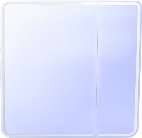 Шкаф с зеркалом для ванной Symbolite Каре 80x80 - фото