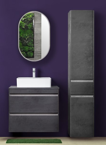 Шкаф с зеркалом для ванной Symbolite Каре Арка 60x90