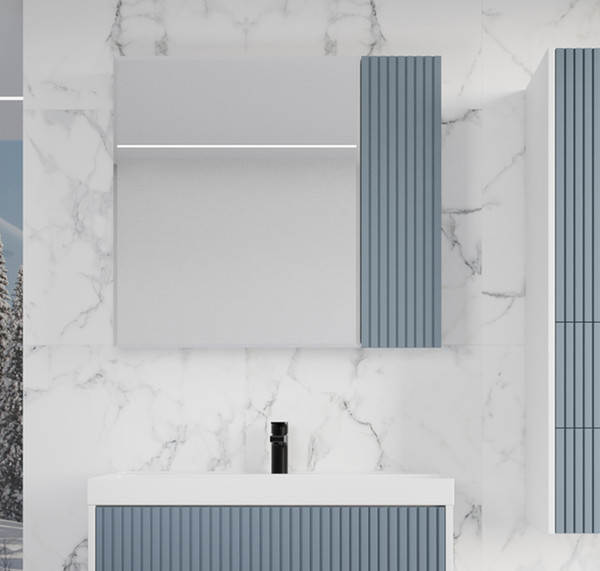 Шкаф с зеркалом для ванной Symbolite Стокгольм 60 - фото