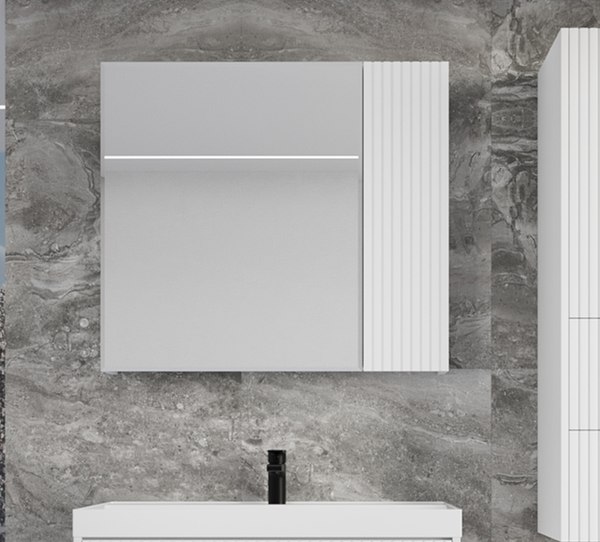 Шкаф с зеркалом для ванной Symbolite Стокгольм 80 - фото