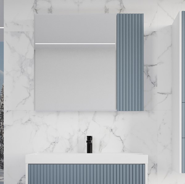 Шкаф с зеркалом для ванной Symbolite Стокгольм 80 - фото