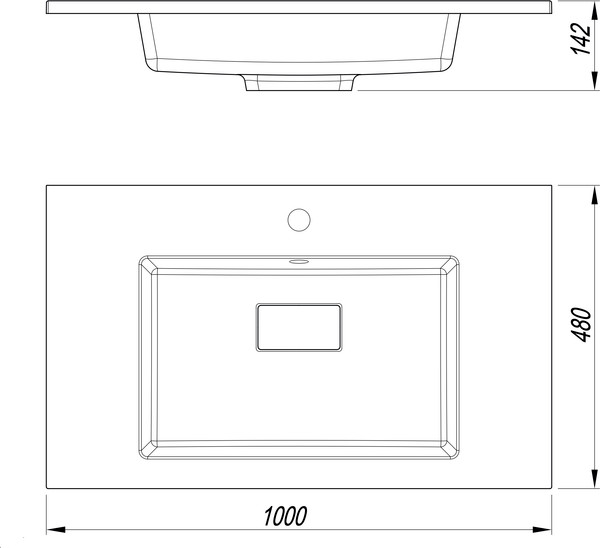 Умывальник Symbolite Line 100x48