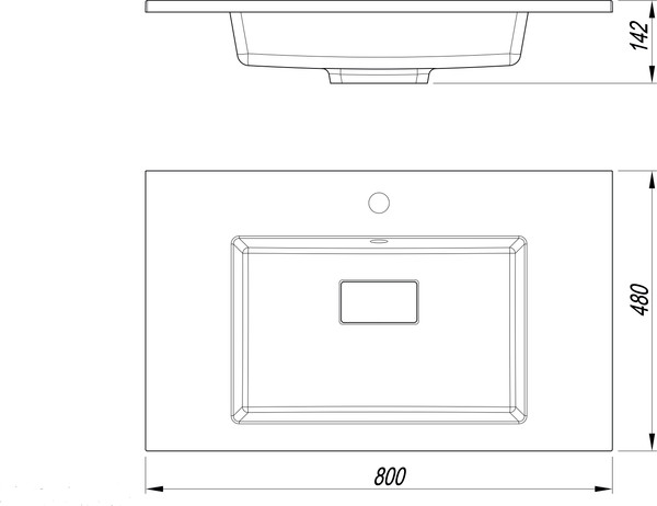 Умывальник Symbolite Line 80x48