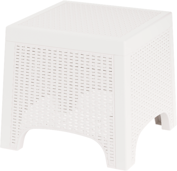 Кофейный столик садовый Альтернатива Ротанг Лайт М8910 (белый) - фото