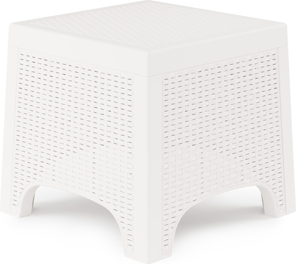 Кофейный столик садовый Альтернатива Ротанг Лайт М8910 (белый)