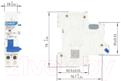 Расцепитель независимый Chint OUVT-X1 для NXB-63 / 814985