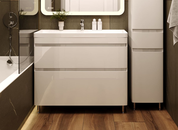 Тумба под умывальник Symbolite Атлантика 100 Люкс Plus - фото