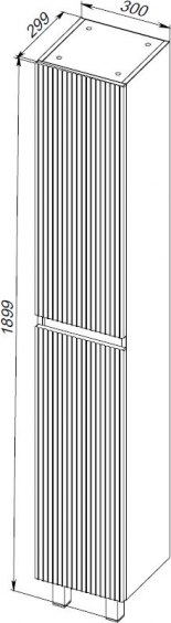 Шкаф-пенал для ванной АВН Виго 30 / 68.10 (3)