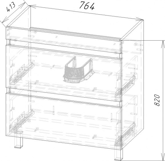 Тумба под умывальник АВН Тоскана 80 / 94.16
