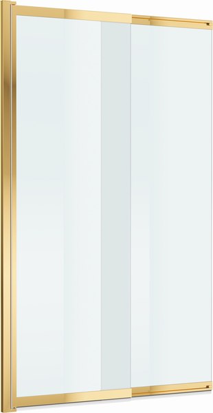 Стеклянная шторка для ванны BelBagno Luce-VF-11-100/145-C-ORO - фото