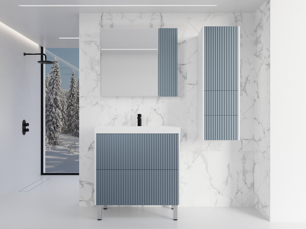 Шкаф-полупенал для ванной Symbolite Стокгольм 36 2 ящика