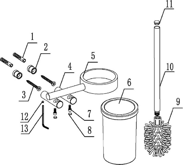Ершик для унитаза Abber Osten 316 AA1832BG