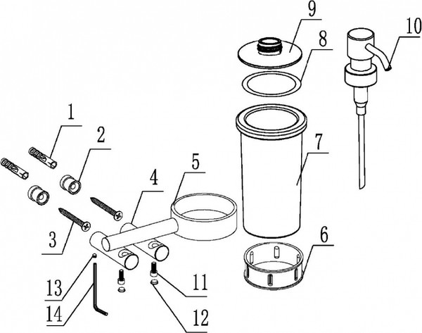 Дозатор для жидкого мыла Abber Osten 316 AA1859BST