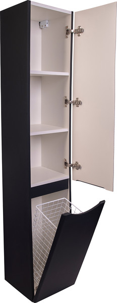 Шкаф-пенал для ванной Symbolite Бергамо Люкс Plus с корзиной