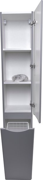 Шкаф-пенал для ванной Symbolite Бергамо Люкс Plus с корзиной