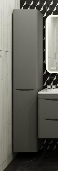 Шкаф-пенал для ванной Symbolite Бергамо L Люкс Plus с корзиной - фото