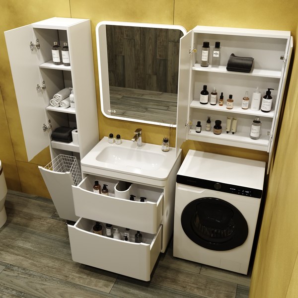 Тумба под умывальник Symbolite Бергамо мини 70 Люкс Plus 2 ящика