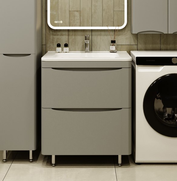 Тумба под умывальник Symbolite Бергамо мини 70 Люкс Plus 2 ящика - фото