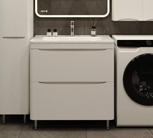 Тумба под умывальник Symbolite Бергамо мини 80 Люкс Plus 2 ящика - фото